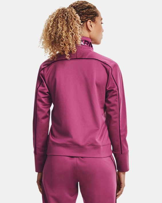 Women's UA RUSH™ Tricot ¼ Zip, Pink, pdpMainDesktop image number 1
